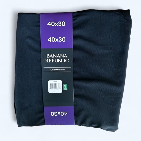 Banana Republic Mens Flat Front Slim Fit Pant Black size 40x30 - Picture 9 of 9